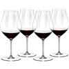 RIEDEL Performance Pinot Calice Vino 83 Cl Set 4 Pz in Vetro Cristallino, Rosso, Nero