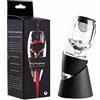 Ding Yongliang Aeratore vino, areatore e decantatore da Vino, con Base per Vino Rosso, Colore Nero