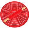 JUNBAOYYDS Mattarello Silicone con Manico in Legno, Mattarello Cucina Antiaderente con Tappetino da Forno,Rulli Cucina Manico Faggio per Cuocere Pizza, Pasta, Biscotti, Pasticceria, Tortilla (rosso)