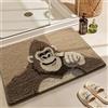 Trlyane Tappetino da Bagno Carino Animali,Tappetino Assorbente Antiscivolo Doccia, Soffice Lavabile in Lavatrice Tappeti morbidi lavabili adatti per Bagno/ Soggiorno/ Camera da letto (Orangutan, 50x80cm)
