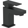 VeeBath Mist - Miscelatore monocomando per lavabo con scarico, finitura nera opaca, comando a leva singola, ingresso BSP G1/2, rubinetti da bagno quadrati da incasso, rubinetto miscelatore per lavabo