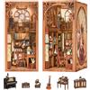 DIY Book Nook Kit - Case in Miniatura Da Costruire Con Mobili E Luce LED, Puzzle
