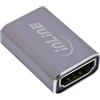 Inline Adattatore HDMI A femmina a femmina, 8K UHD, contatti dorati, alloggiamento in alluminio, per prolunga e collegamento di cavi HDMI, 17991A