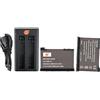 DSTE Is360 X4 Is360 X4B (3,85 V/2350 mAh) Batteria di ricambio ricaricabile e caricabatterie Dual USB, compatibile con fotocamera 360 X4 Is360 x 4 Is360 X4