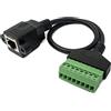 System-S Cavo LAN, 30 cm, presa RJ45 a 5 poli, adattatore per circuiti stampati, colore: nero