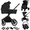 LIONELO Mika Plus Passeggino Trio con Navicella e Seggiolino Auto 0-48 Mesi