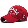 Les trésors d'érable Berretto da baseball Canada unisex - 100% cotone - foglia d'acero ricamato - regolabile - berretto sportivo e tempo libero per uomo e donna, rosso, M