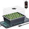 HG Power Mini Serra Germinazione con Tappeti Riscaldati con Termostato, Vassoio Germinazione 30 Celle con Cupola, Kit per Piantine, Ortaggi ed Erbe