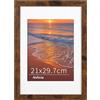 Anhow Cornice 21x29,7 cm, A4 Cornici Foto con Passepartout 15x20 cm, Cornici per Ppuzzle, Parete, Poster, Diploma Universitario - Colore Noce