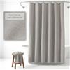 NESTN® Tenda Doccia Lino 180x180cm Grigio Scuro - 230GSM Impermeabile