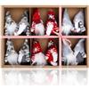 COM-FOUR® 12x gnomi pendenti per alberi di Natale premium - Decorazioni per alberi di Natale - pendenti con figure di gnomi - Troll decorativi svedesi-scandinavi