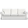 MASTERS OF COVERS copridivano per IKEA 3 posti Ektorp in cotone fatto a mano copridivano per mobili bianco 218x88x88cm