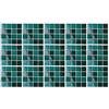 Ulticool Adesivi Decorativi per Piastrelle - Mosaico Verde per Piscina e Pareti - 15x15cm - 15 Pezzi di Adesivi per Piastrelle Autoadesivi - Rivestimento per Pareti di Cucina e Bagno - Lavabile