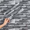 Hode Piastrelle adesive per cucina e bagno, 12 pezzi, 15 x 30 cm, colore grigio scuro, autoadesive, impermeabili