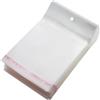 FSSTUD 100 sacchetti di plastica trasparenti con foro per appendere, autosigillanti, con linguetta, sacchetti di cellophane, sacchetti per gioielli da appendere, con adesivo autoadesivo, richiudibili