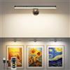 Ylatoial Lampada da parete a LED senza fili, a batteria, 31 cm, 6000 mAh, senza collegamento di alimentazione, 3 temperature di colore, dimmerabile, con telecomando e timer, per pittura, foto, ritratti, 1