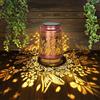 CCILAND Lanterna solare per esterni, 1 lanterna solare in metallo, luce bianca calda, a LED, resistente alle intemperie, vintage, da appendere, per esterni, giardino, patio, campeggio, prato