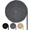 FORBELL Cordoncino di cotone, corda di cotone macramè, diverse misure, per lavori fai da te, regali (grigio, 10 mm (10 m)