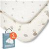 Tutti Bambini Lenzuola Culla Neonato (Confezione da 2) - Jersey di Bambù Morbido e Traspirante - Lenzuola con Elastico a Doppia Resistenza - Adatte a Materassi da 53x80 cm a 60x90 cm (Cocoon)