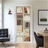 FLFK 3D Mobile libreria Autoadesiva Adesivo per porta 77x200cm(Set di 2 fogli)-Murale Stacca e attacca Foto Adesivo da parete decalcomania Salotto Camera da letto arredamento