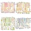 HecticCore Kit Scrapbooking Vintage 400 Pezzi - Carta Scrapbooking e Adesivi Floreali per Album, Diario, Bullet Journal e Collage - Scrapbooking Accessori con Stickers Aesthetic, Fai da Te e Artigianato Creativo