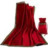 BLESSUME Divination Wicca - Tovaglia tarocchi d'altare in velluto con sacchetto di tarocchi (rosso 1)