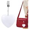 VIMAZ 1 luce a forma di cuore da 7,1 cm, luce per borsa, luci a LED con sensore automatico attivato al tocco, luci notturne a forma di cuore da appendere per donne e ragazze