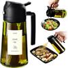 Spruzzino Olio In Vetro 470 Ml – Nebulizzazione Fine Anti-spreco, Per Friggitrice Ad Aria, Griglia E Insalate