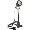 Monsing Faretto LED da 7 W con tubo in metallo e clip, cavo da 2 m con spina, illuminazione a LED, da giardino, per prato, IP65, impermeabile per esterni e cortili (bianco caldo)