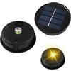 FerraDrend 2 Pezzi Luci Solari di Ricambio 8 cm per Lanterna da Giardino,Lampada Solare di Ricambio Bianco Caldo,600mAh/1.2V,IP55,impermeabile Coperchio di Ricambio Solare per Giardini, Terrazze, Balconi