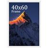 wyewye Cornice portafoto in legno MDF 40 x 60 cm, con vetro acrilico, da appendere in verticale o in orizzontale, per poster, puzzle, bianco