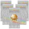 Eowppue Tornello in argento glitterato, 5 pezzi, con frange, per matrimonio, fidanzamento, addio al nubilato, compleanno, festa di addio al nubilato, decorazione per palcoscenico