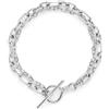 JEWELS BY LEONARDO Bracciale Elisabeth - Bracciale in acciaio inox color argento - Design a doppia fila e mescola una forte catena ad ancora levigata - Lunghezza 19 cm - Regalo per donne - 025182,