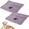 RUCUDIM Asciugamano Cane,2pcs Asciugamani in Microfibra per Cani,75 x 35 cm Asciugamano asciugamano per animali domestici,Per gatti,cani e altri animali domestici (Viola)