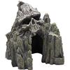 OMEM Decorazioni per rettili per terrario in resina teschio roccia ornamento habitat decorazione paesaggistica acquario nascondiglio acquario