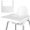 Lomgwumy Tovaglietta Per Seggiolone, Resistente Per Seggiolone, Pulita E Igienica, Adatta Per Ikea Antilop Highchai, Per Bambini E Bambini (Bianco)
