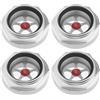VGOL 4pcs 3/4 Vetro di Vista Livello Olio Compressore d'aria Connettore Livello Liquido in Lega di alluminio BSP Adatto per Compressore d'aria Controllare il Livello dell'olio della Pompa