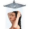 JINYOMFLY Soffione Doccia Grande 6 Modalità, 25,5cm Soffione per Doccia a Pioggia, Cipolla per Doccia Grande Anticalcare