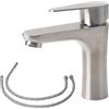 Minnhua Rubinetto Bagno Lavabo in Acciaio Inossidabile 304, Rubinetto Bidet con Tubo Flessibile, Vasca da Bagno, Miscelatore Controllo Acqua Calda e Fredda (Colore Spazzolato)