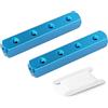 GASHER 2pezzi Alluminio 4 vie 7 porte Collettore pneumatico Blocco di distribuzione aria Splitter 1/4 porta di uscita 1/4 porta di alimentazione