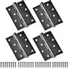 HATANSE 2 Pezzi Cerniere Porte Pesanti 10x7,5 cm Acciaio Inox Nero | Cerniera per Porta Robusta per Porte Solide interne