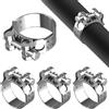 Dhisperares 2 Pezzi Fascette Stringitubo Inox 48-51 MM, Larghezza 22 mm T-Bolt Fascetta Stringitubo, Metallo Morsetto per Fascia di Scarico Giunzione, Impermeabile Morsetto di Scarico, per Moto, Tubature, Tubi