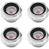 VGOL 4pcs 3/8 Vetro di Vista Livello Olio Compressore d'aria Connettore Livello Liquido in Lega di alluminio BSP Adatto per Compressore d'aria Controllare il Livello dell'olio della Pompa