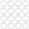 EMSea 30 rondelle piatte in acciaio inox 304 rondelle di cerniera porta tonde guarnizione per porta elevatore, viti per porta bilanciate bulloni, 10 x 16 x 1 mm, colore argento