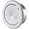 Steinberg14 Valvola a Disco Regolata - Diffusore Rotondo da Soffitto - Griglia di Ventilazione in Metallo (Bianco, Ø 125mm)