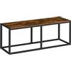 HOOBRO Panca da Pranzo, 120 cm Panca da Interni, Panchina Ingresso in Stile Industriale, Montaggio Facile, per Cucina, Soggiorno, Entrata, Camera da Letto EBF12CD01