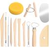 Daelesr 13 Pezzi Kit di Strumenti in Ceramica, Strumento per Modellare, Attrezzi per Scultura Argilla per Principianti e Professionisti, Strumenti di Argilla per Intagliare Modellazione