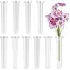 RNHDLY 10 Pezzi Provette Plastica per Fiori, Riutilizzabili Tubo per Fiori, Tubi per Fiori in Plastica Trasparente, Acqua Floreale Tubi con Tappi Fiale per Composizioni Floreali
