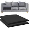Duscdesp Pannelli di supporto per divano, 50 x 50 cm, cuscino di supporto per divano letto, cuscino per riparazione angolare, divano, letto, divano (nero e 2 pezzi)