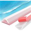 BUERPINKING 3 m, striscia protettiva per doccia, autoadesiva, in silicone, per doccia, protezione del pavimento, per cucina, bagno (colore trasparente 1)